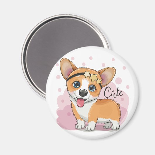 Aimant Cute Corgi (Recto/Verso)