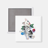 Aimant Cute Corgi bleu merle (Recto/Verso)