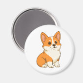 Aimant Cute Corgi Dog (Recto/Verso)