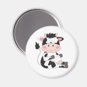 Aimant Cute Cow Cartoon (Recto/Verso)