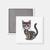 Aimant Cute Crâne Sucre Mexicaine Chat Halloween Jour De (Recto/Verso)