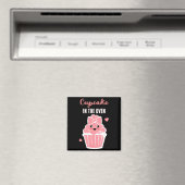 Aimant Cute Cupcake In The Oven Gender Reveal Baby Girl (In Situ (Lave-vaisselle))