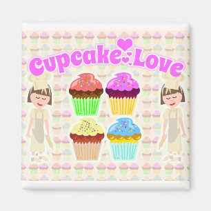 Aimant Cute Cupcake Love Chef