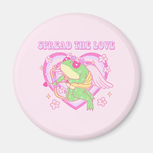 Aimant Cute Cupid Frog - Étaler l'amour (Devant)