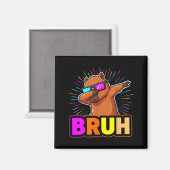 Aimant Cute Dabbing Capybara Funny Animal Meme Capy Lover (Recto/Verso)