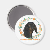 Aimant Cute Dachshund - Dachshund Mama (Recto/Verso)