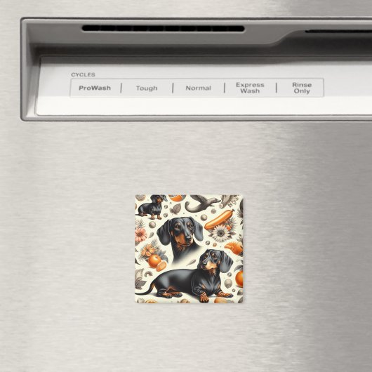 Aimant Cute Dachshund Motif (In Situ (Lave-vaisselle))
