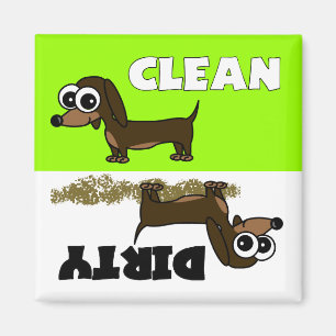 Aimant Cute Dachshund Nettoyer / Lave-vaisselle Sale