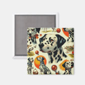 Aimant Cute Dalmatien sans joint (Recto/Verso)