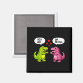 Aimant Cute Dinosaur T Rex Hug Valentines Day Couple Boyf (Recto/Verso)