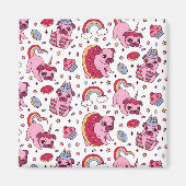 Aimant Cute dog pattern for dog lovers (Devant)