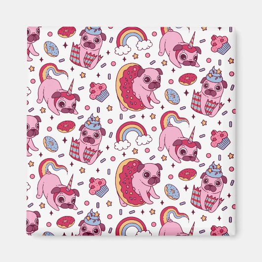 Aimant Cute dog pattern for dog lovers (Devant)