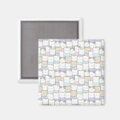 Aimant Cute Doodle Kitten Visages Motif (Recto/Verso)