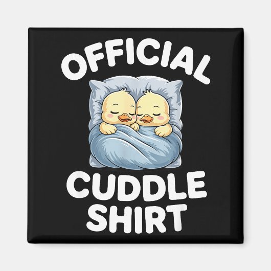 Aimant Cute Duck Couple Snuggle Cuddle (Devant)