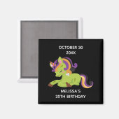 Aimant Cute Frankenstein Unicorn Halloween Anniversaire (Recto/Verso)