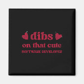 Aimant Cute Funny Valentine's Day Software Developer Wome (Devant)