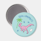 Aimant Cute Gallimimus (Recto/Verso)