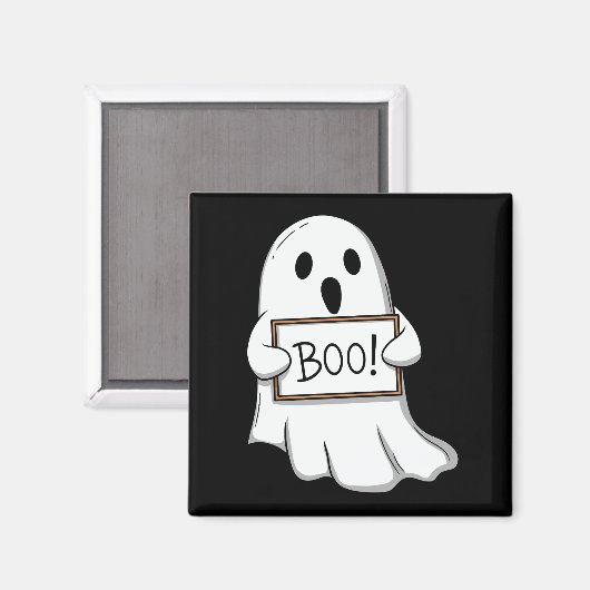Aimant Cute Ghost BOO Sign Pin Button (Recto/Verso)