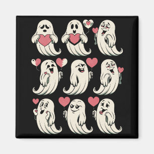 Aimant Cute Ghost Lover Coeur Valentines Jour Drôle Coupl