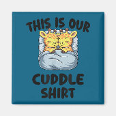 Aimant Cute Giraffe Couple This Is Our Cuddle  (Devant)