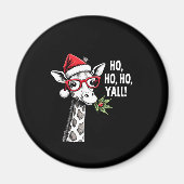 Aimant Cute Giraffe With Santa Hat Merry Xmas Giraffe Lov (Devant)