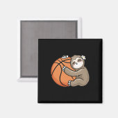 Aimant Cute Girl Loth Sloth Basketball (Recto/Verso)