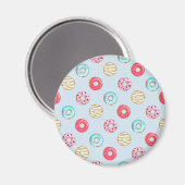 Aimant Cute Glazed Doughnut Pattern Light Blue (Recto/Verso)