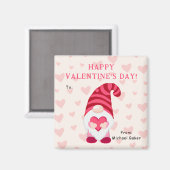 Aimant Cute Gnome Holding Heart Classroom Saint-Valentin (Recto/Verso)