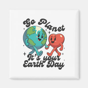 Aimant Cute Go Planet Son Jour des terres 2025 Enseignant