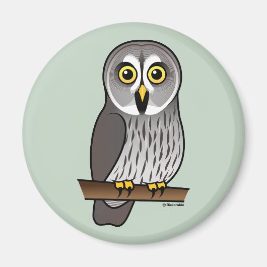Aimant Cute Great Grey Owl (Devant)