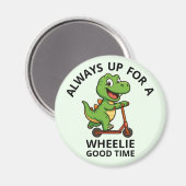 Aimant Cute Green Dinosaur (Recto/Verso)