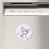 Aimant Cute Grey Kitty (In Situ (Lave-vaisselle))