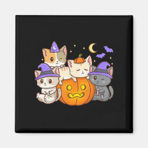 Aimant Cute Halloween Chats Anime Chat Kawaii Citrouille