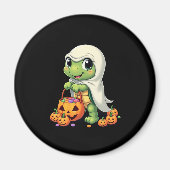 Aimant Cute Halloween Turtle Ghost avec bonbon (4) (Devant)
