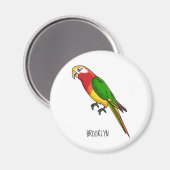Aimant Cute happy parrot (Recto/Verso)