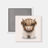 Aimant Cute Highlands Scottish Cow (Recto/Verso)