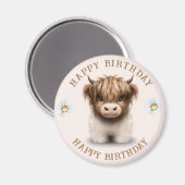 Aimant Cute Highlands Scottish Cow (Recto/Verso)