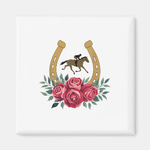 Aimant Cute Horse Racing Rose Ky 151st Derby Horse Party