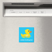 Aimant Cute Jaune Canard en Caoutchouc avec texte personn (In Situ (Lave-vaisselle))