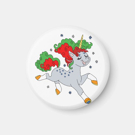 Aimant Cute jolly unicorn (Devant)