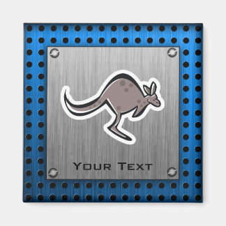 Aimant Cute Kangaroo; Metal look