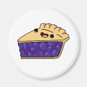 Aimant Cute Kawaii Blueberry Pie (Devant)
