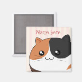Aimant Cute Kawaii Calico chaton (Recto/Verso)