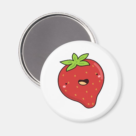 Aimant Cute Kawaii fraise (Recto/Verso)