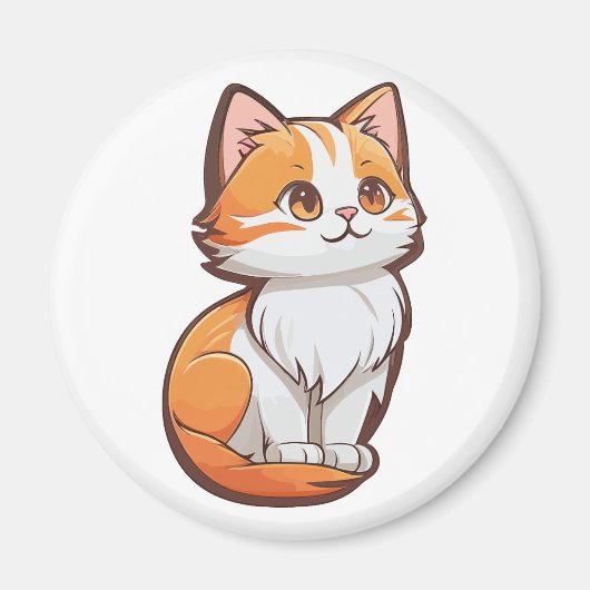 Aimant Cute Kawaii Kitten (Devant)