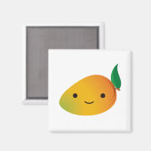 Aimant Cute Kawaii Mango souriant (Recto/Verso)