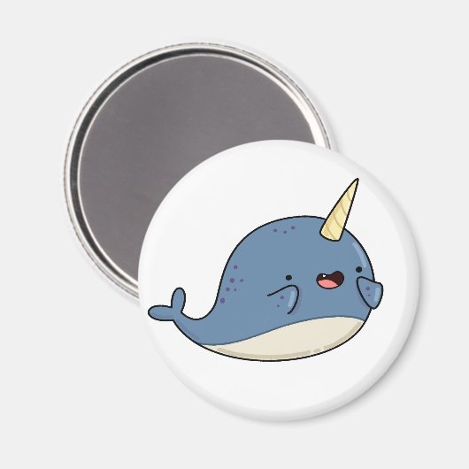 Aimant Cute Kawaii Narwhal (Recto/Verso)