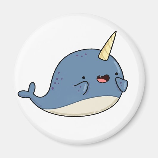 Aimant Cute Kawaii Narwhal (Devant)