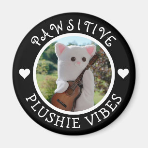 Aimant Cute Kawaii Vibes en Plushie Pawsitive Noire Photo