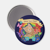 Aimant Cute Kitten et rouleaux (Recto/Verso)